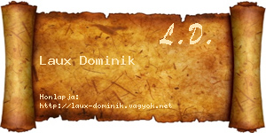 Laux Dominik névjegykártya